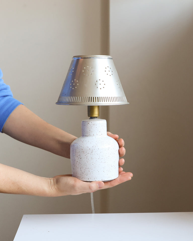 Tiny lamp: tin shade
