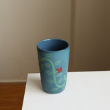Denim bouquet tumbler